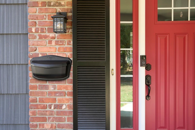 ARCHITECTURAL MAILBOXES Villa Black Wall Mount Mailbox - Image 5